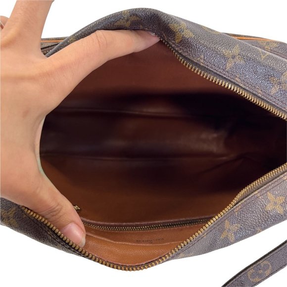 Authentic Louis Vuitton Shoulder Bag Nile Brown Monogram Used LV Handbag Vintage - Picture 9 of 14